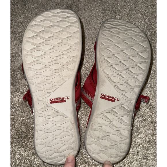 Merrell Chili District Muri Wrap Sandal Women’s 10 Red Stretch Comfort Slides - Picture 9 of 9